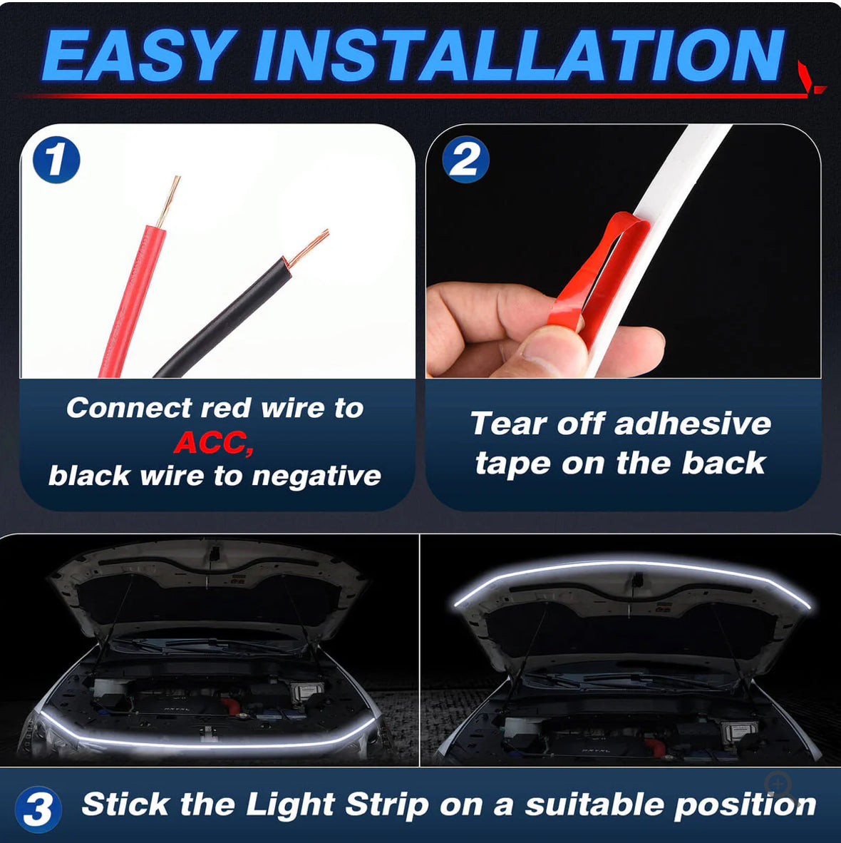 Car Hood Light Strip Waterproof