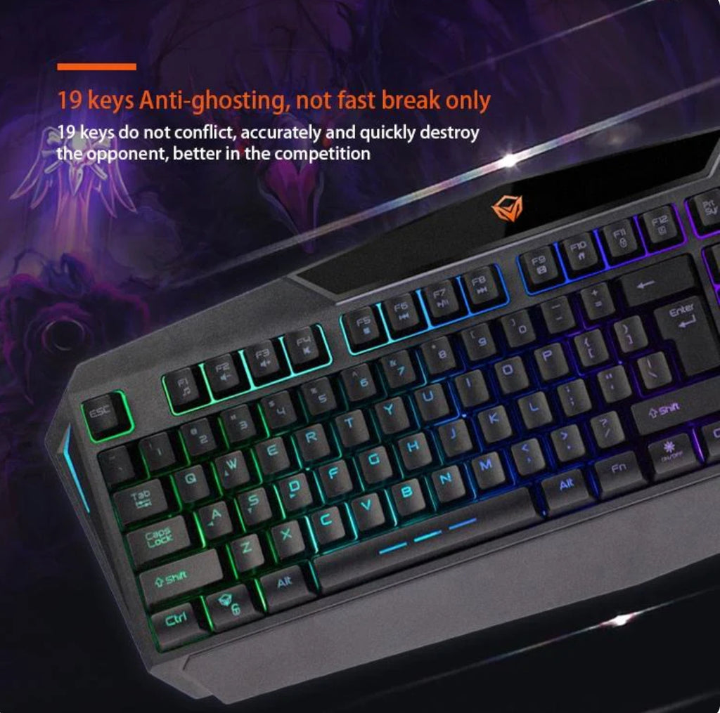 Backlit Gaming Keyboard and Mouse Combo Meetion C510 USB
