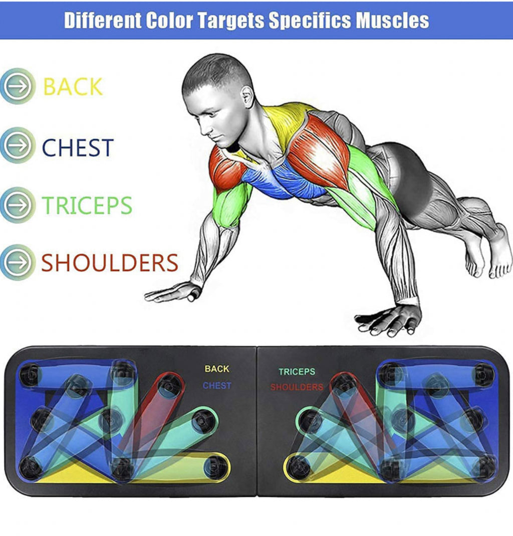 12 in 1 Push Up Board System Foldable Workout Portable Trainer for Home Fitnes