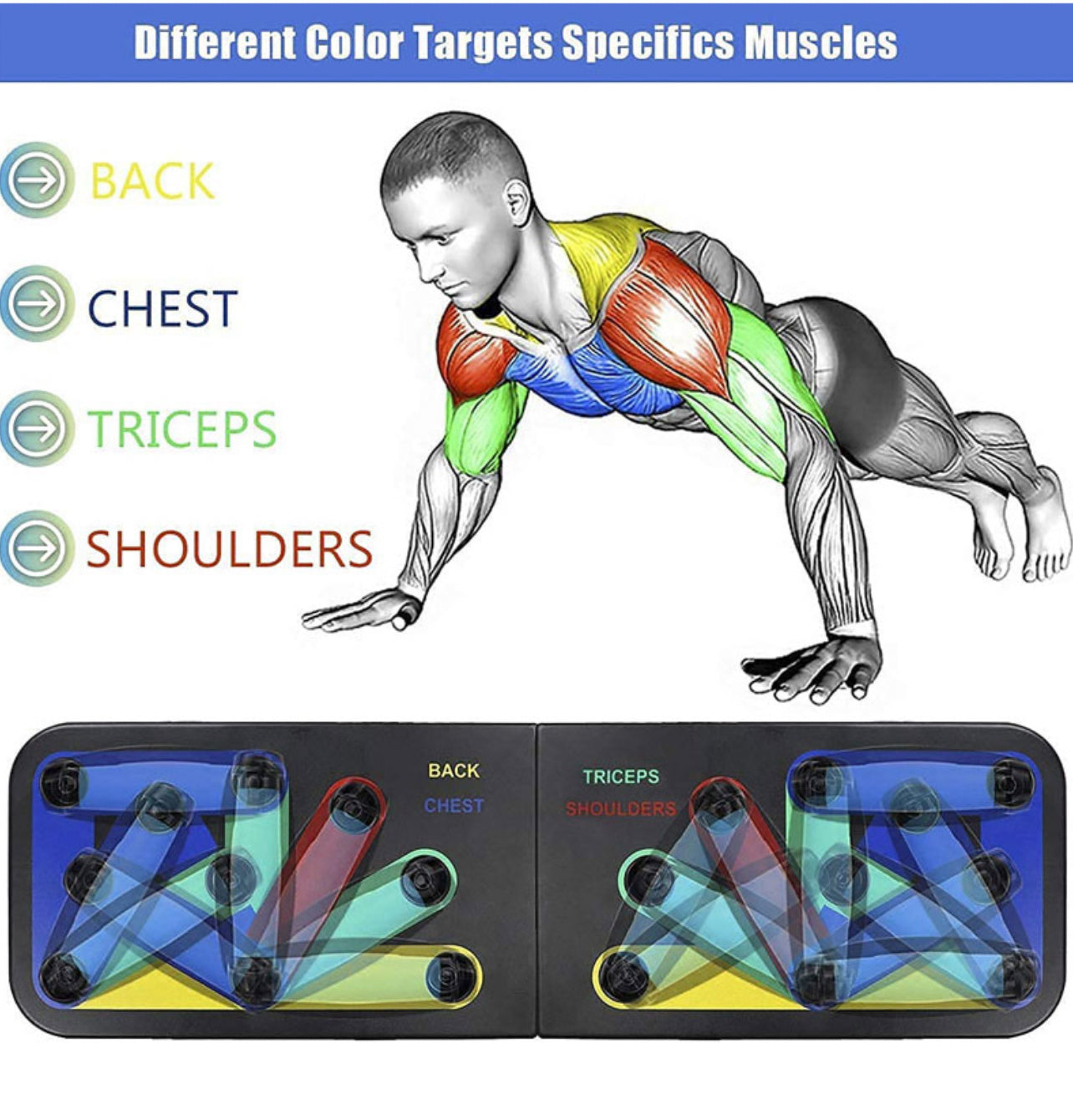 12 in 1 Push Up Board System Foldable Workout Portable Trainer for Home Fitnes