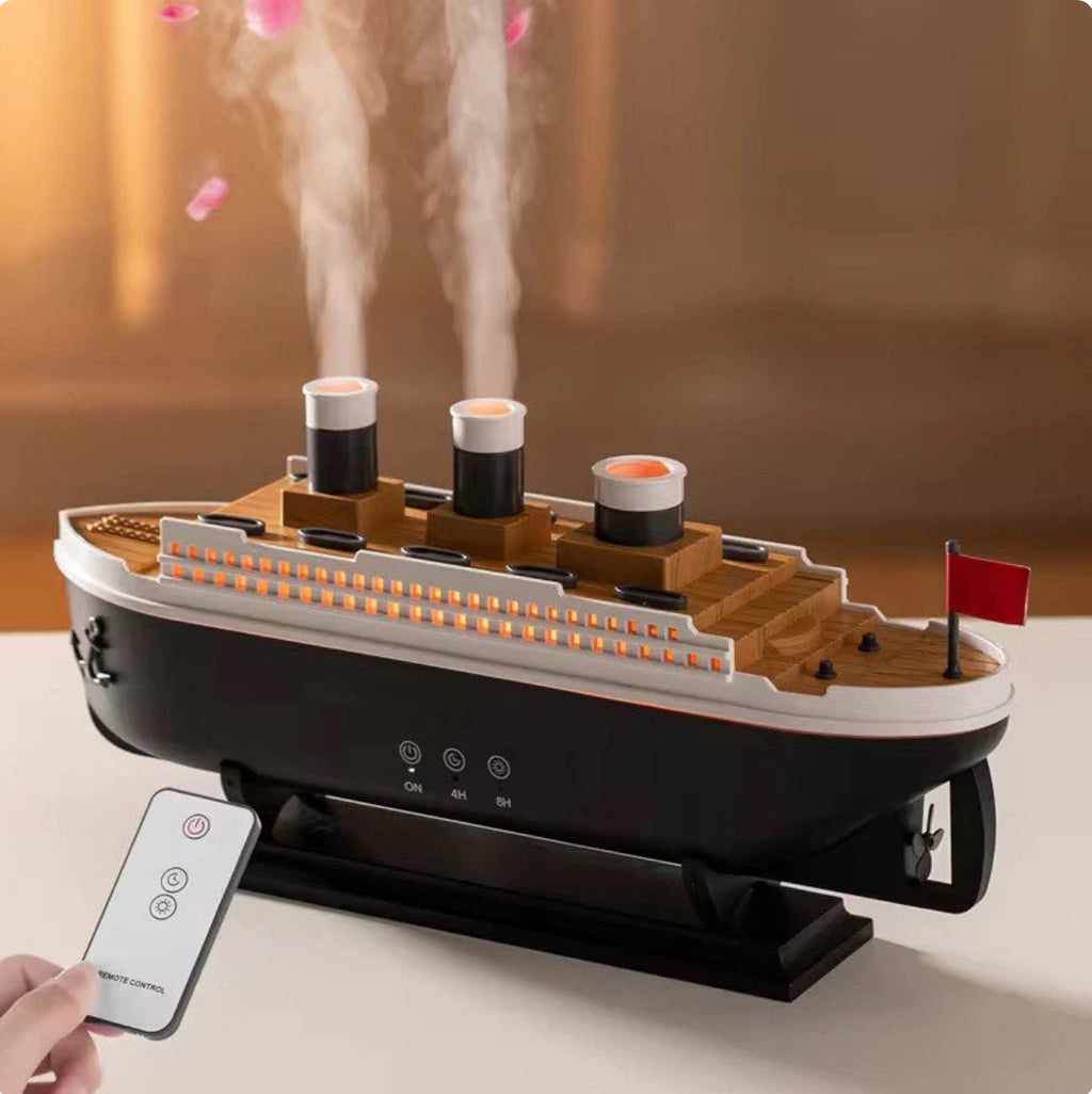 🚢 Titanic Humidifier & Essential Oil Diffuser – Aromatherapy