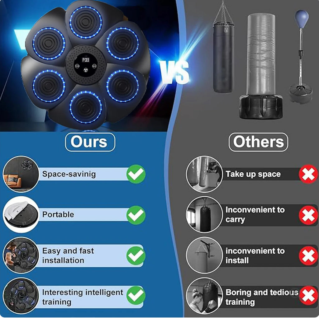 Professional Bluetooth Music Boxing Machine with LED Lights