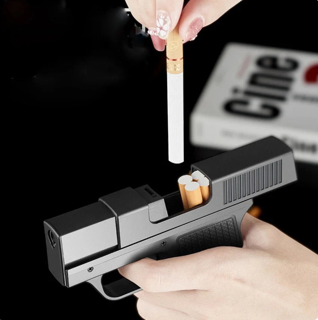Pistol Lighter Torch Gas Gun Lighters Cigarette Case