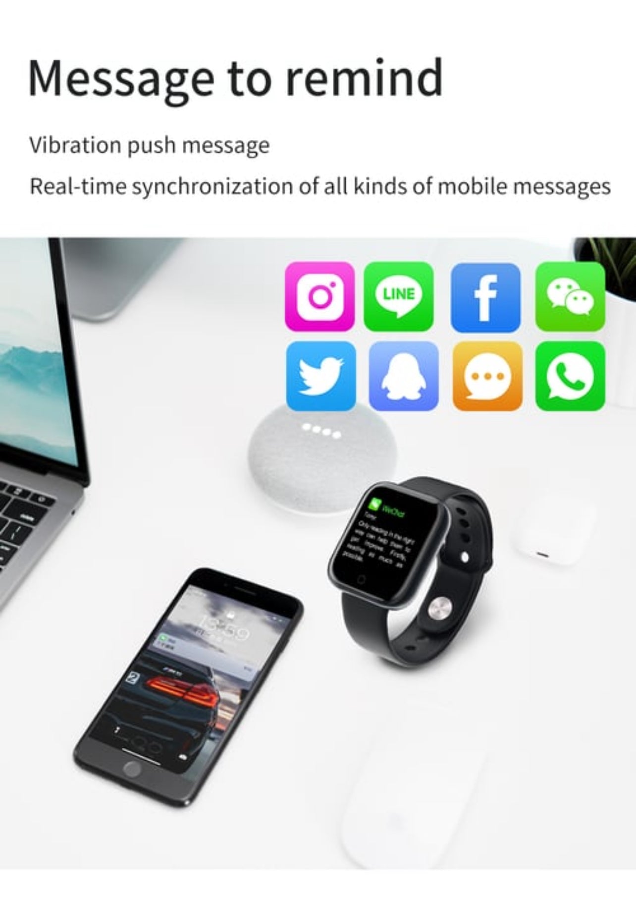 Bluetooth Smart Watches Sport Fitness Tracker