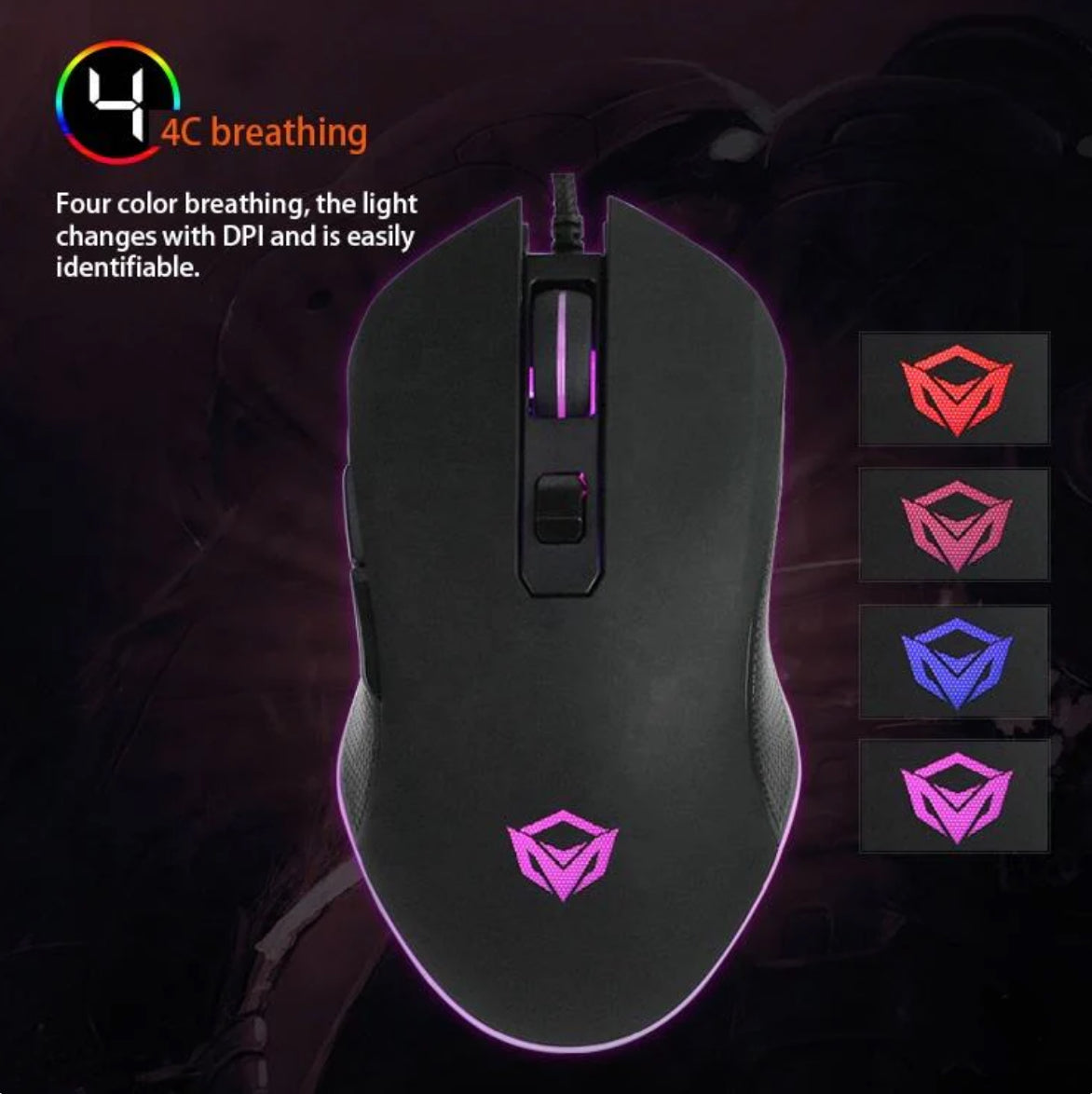 Backlit Gaming Keyboard and Mouse Combo Meetion C510 USB