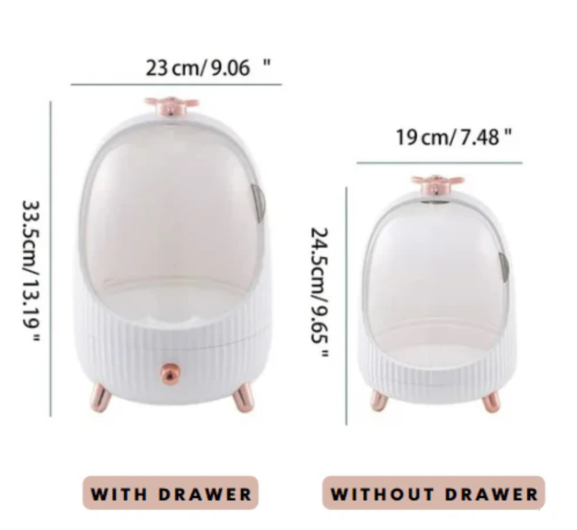 Cosmetic makeup Storage Box with LED Light