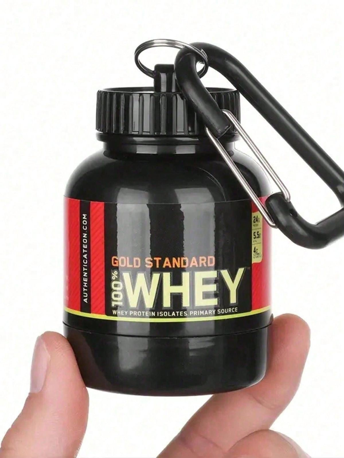 Protein Powder Container – Portable 30ml Supplement Dispenser with Keychain | Easy-to-Use for Gym, Fitness & Travel