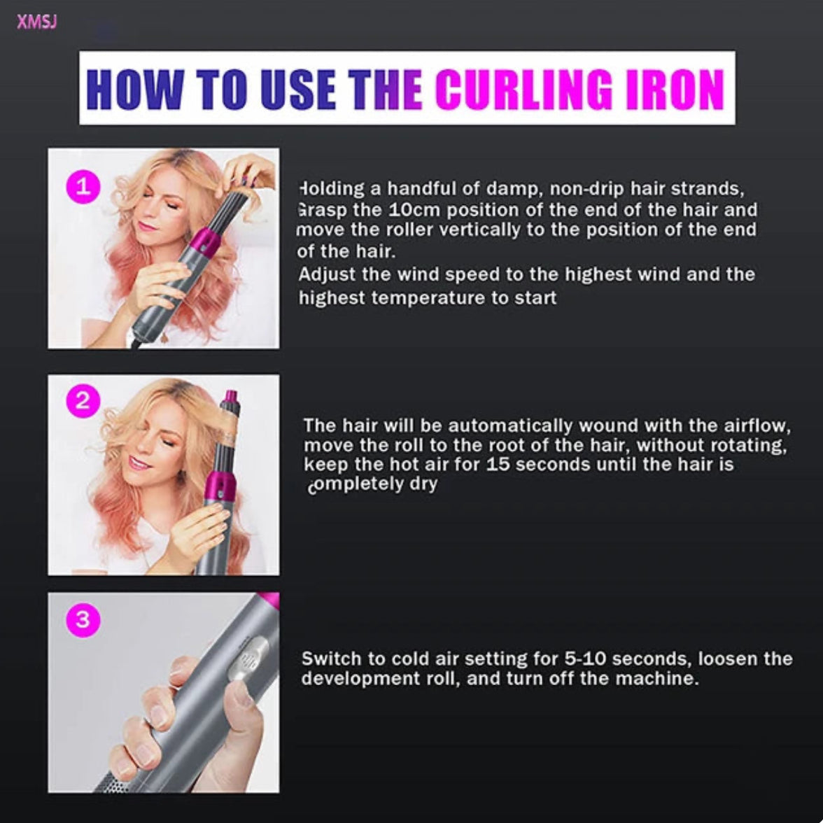 5 In 1 Hot Air Styler Hair Straightener