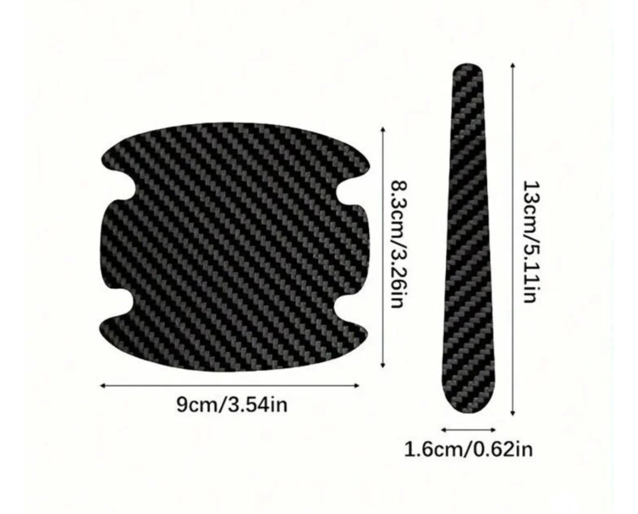 8PCS/SET Carbon Fiber Car Door Handle Protector Cover Inner Bowl Anti Scratch Sticker