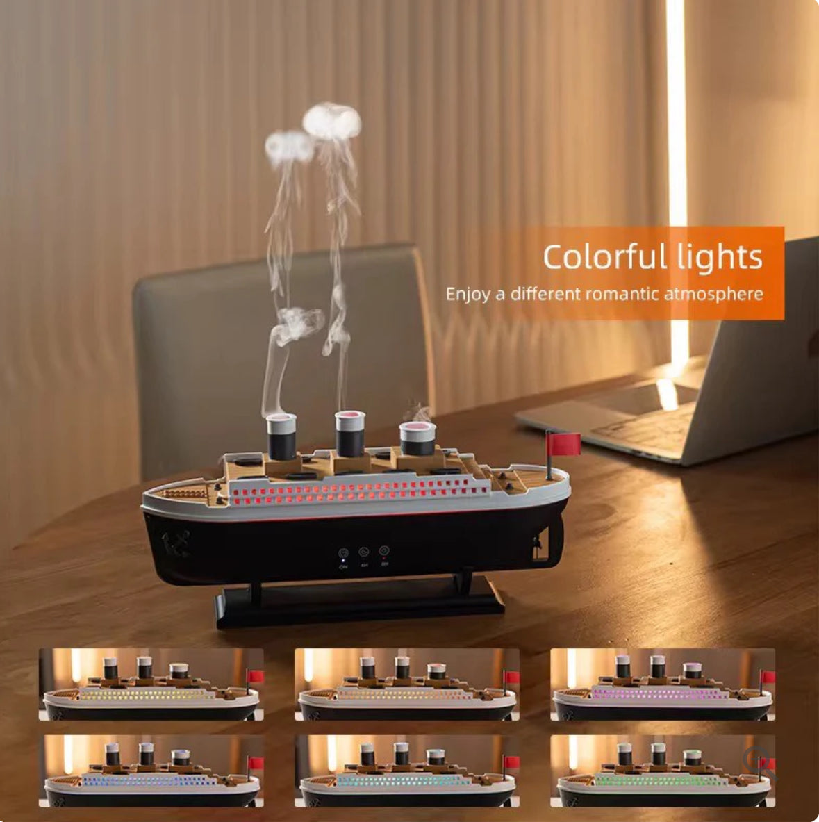 🚢 Titanic Humidifier & Essential Oil Diffuser – Aromatherapy