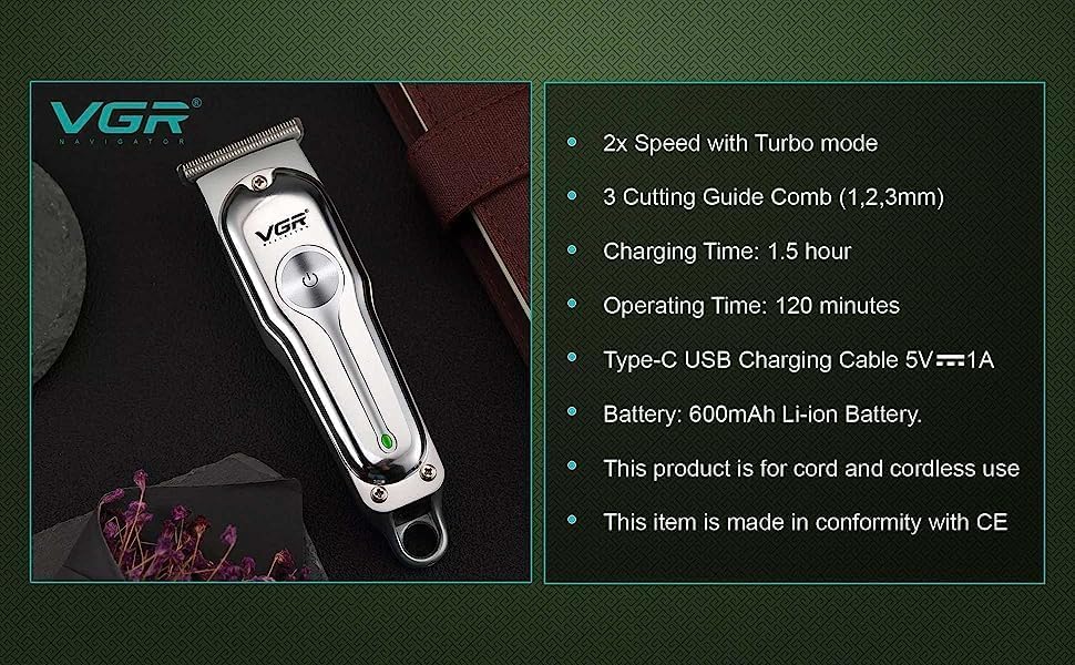 VGR V-071 Professional Shaver 2 Speed with Turbo Speed