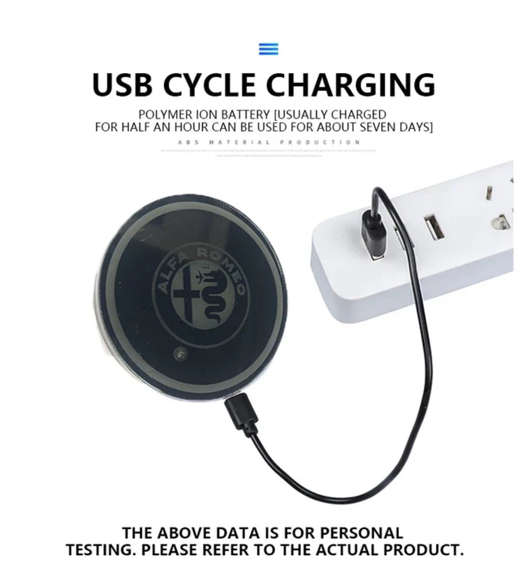 Car LED Light Cup Mat – 7 Color Atmosphere Pad