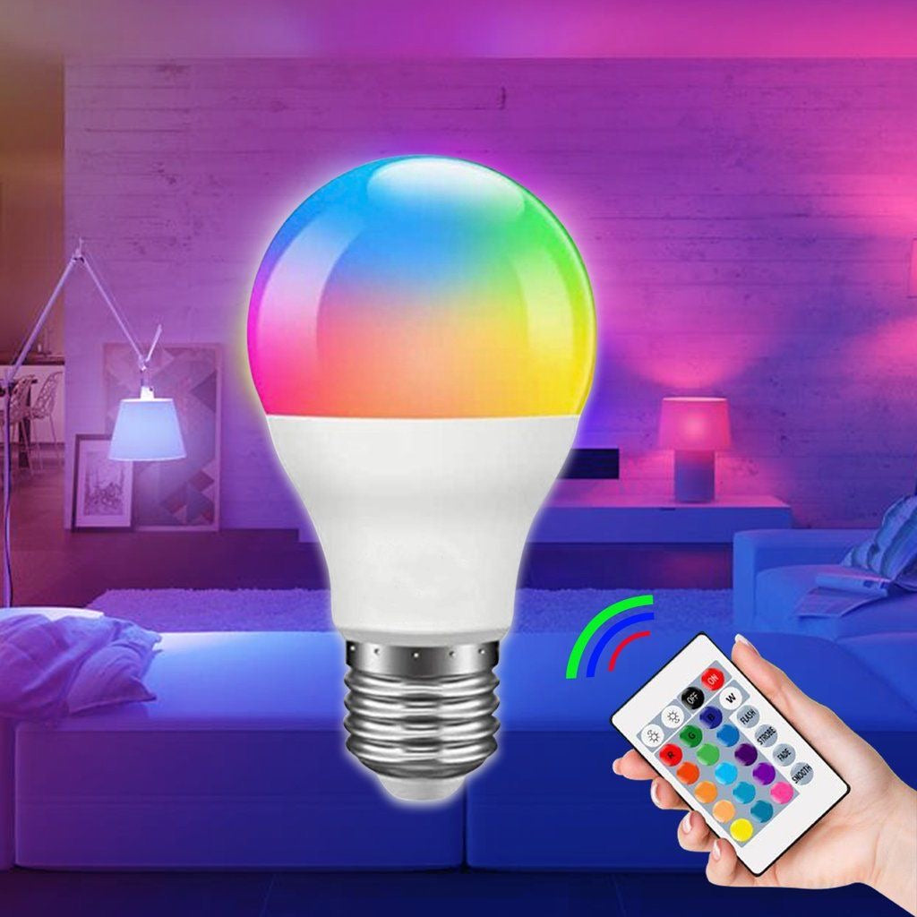 Color Changing RGB LED Bulb Lamp Light with Remote Control