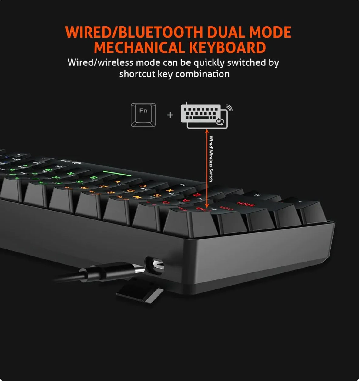 MEETION RGB Wired Mechanical Keyboard HESTIA - Black | MK005