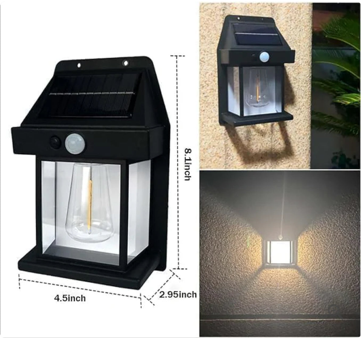 Smart Solar Wall Lights – Wireless Outdoor LED with Motion Sensor & 3 Lighting Modes
