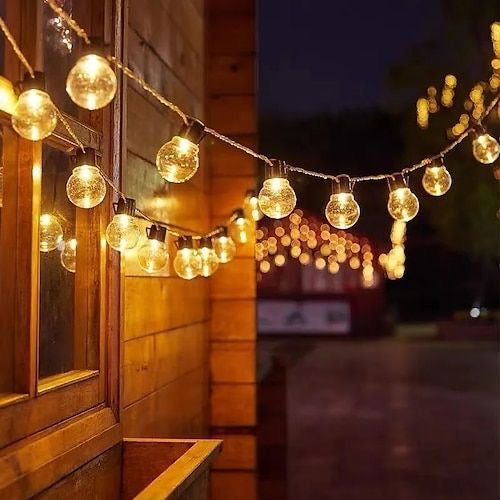 Solar String Lights, 1 Pack Outdoor String Light 50 LED 5 Meter Waterproof Solar Powered Christmas