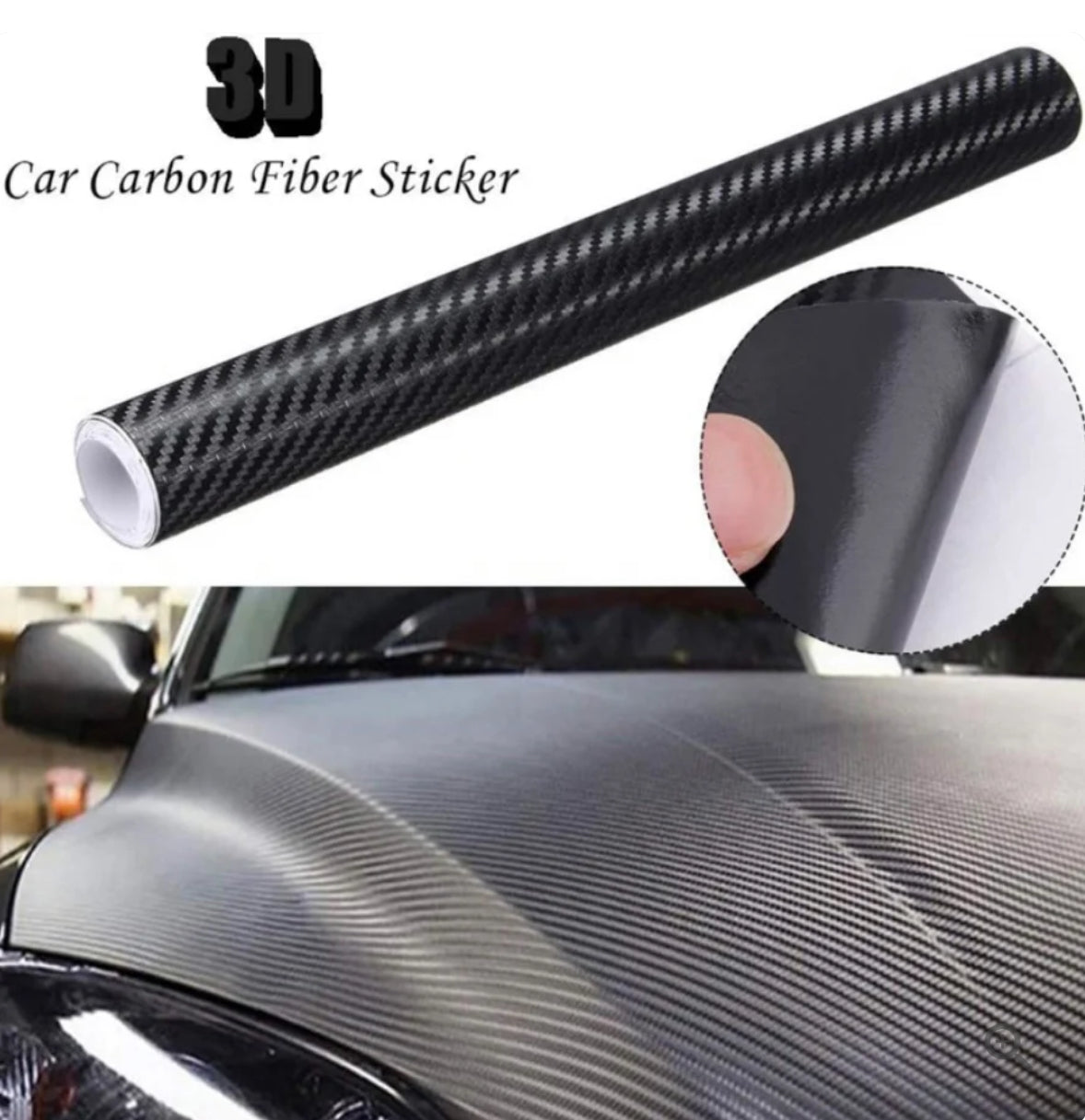 3D Carbon Fiber Car Sticker Waterproof Car Loading Edge - Door Sill - Paint Protection Film