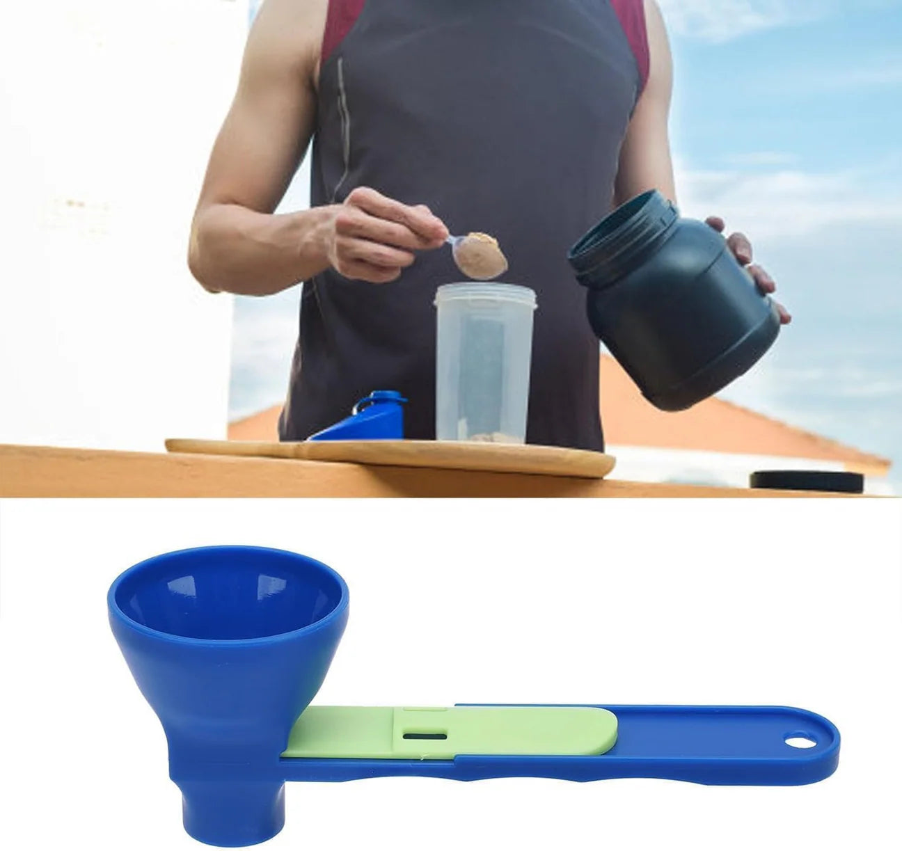 Adjustable Fitness Measuring Spoon, Precision Portion Control Scoop For Protein Powder