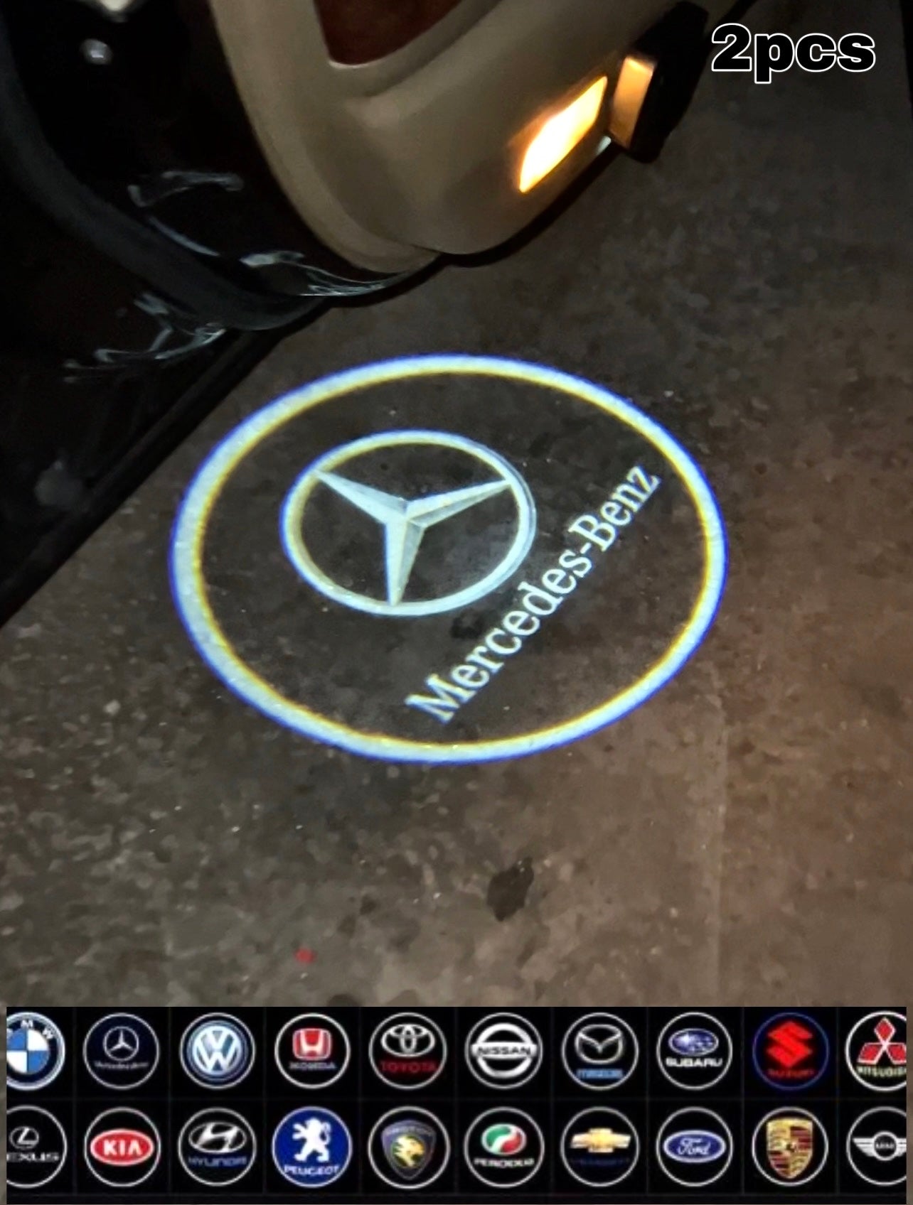 Car logo projector with sensor (2 pcs)