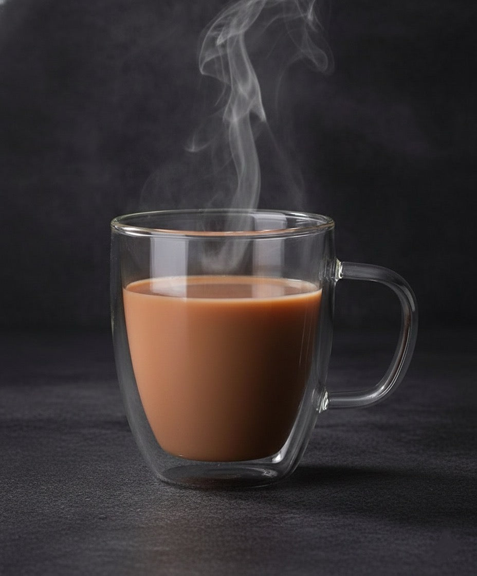 350ml Double Clear Glass Mug – Stylish & Heat-Resistant