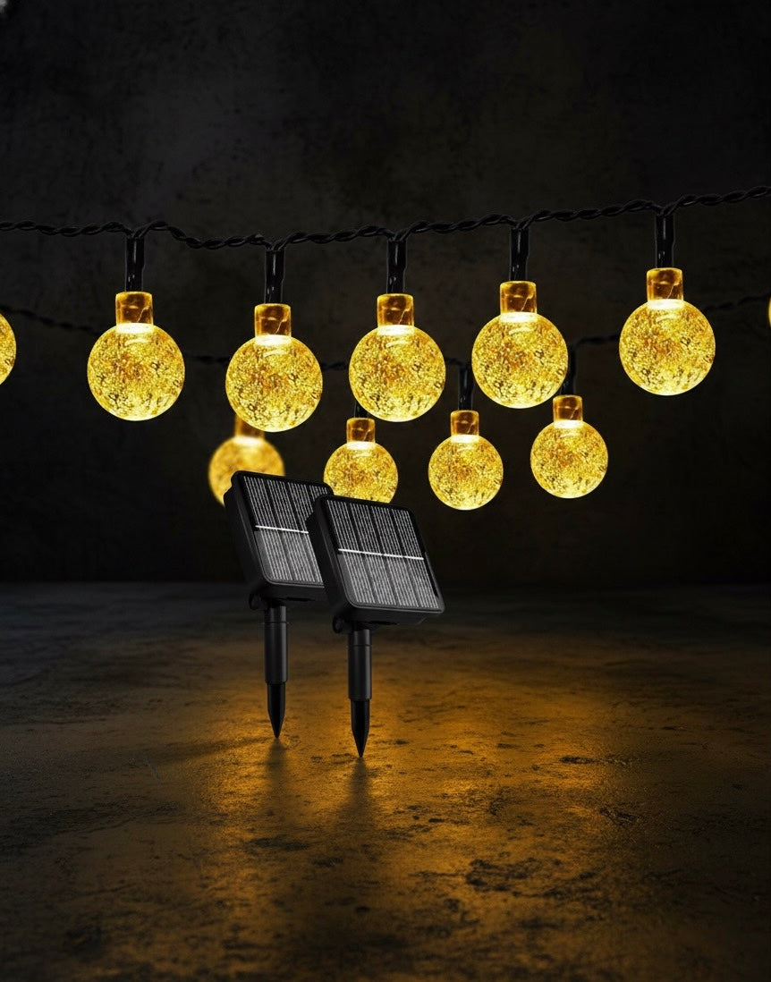 Solar String Lights, 1 Pack Outdoor String Light 50 LED 5 Meter Waterproof Solar Powered Christmas