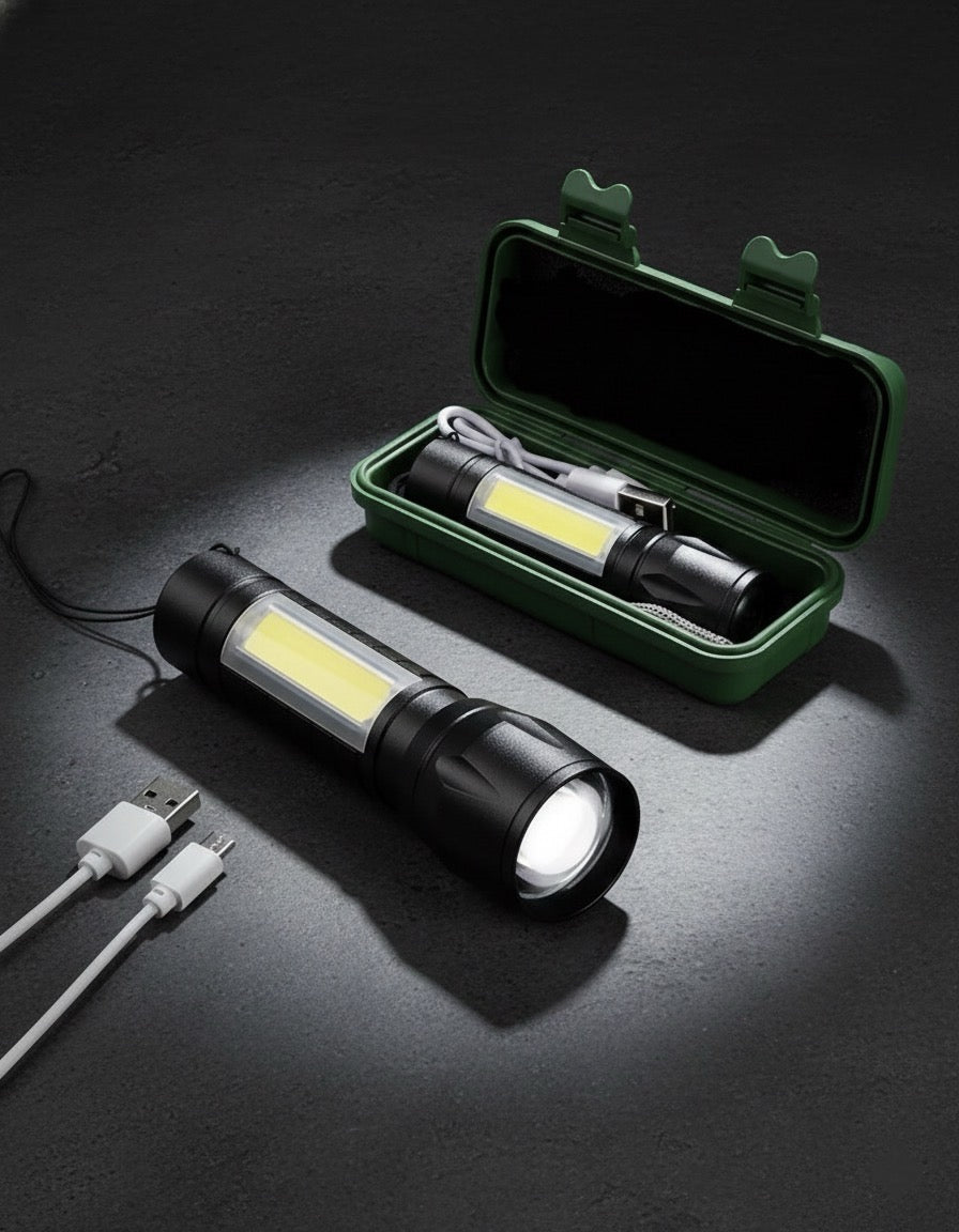 Portable Mini Torch Lamp Usb Led Flashlight Camping