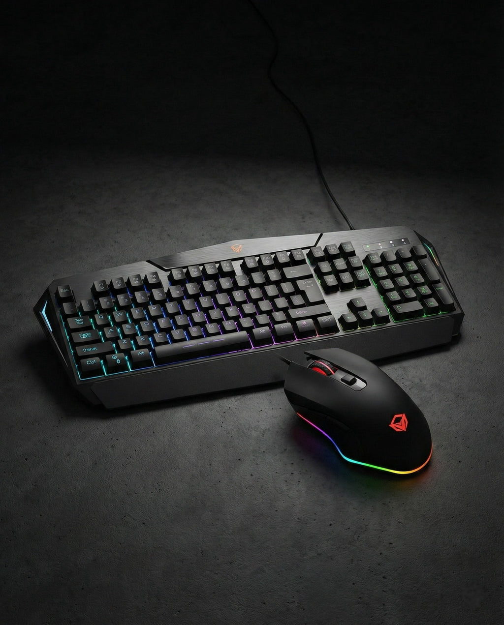 Backlit Gaming Keyboard and Mouse Combo Meetion C510 USB