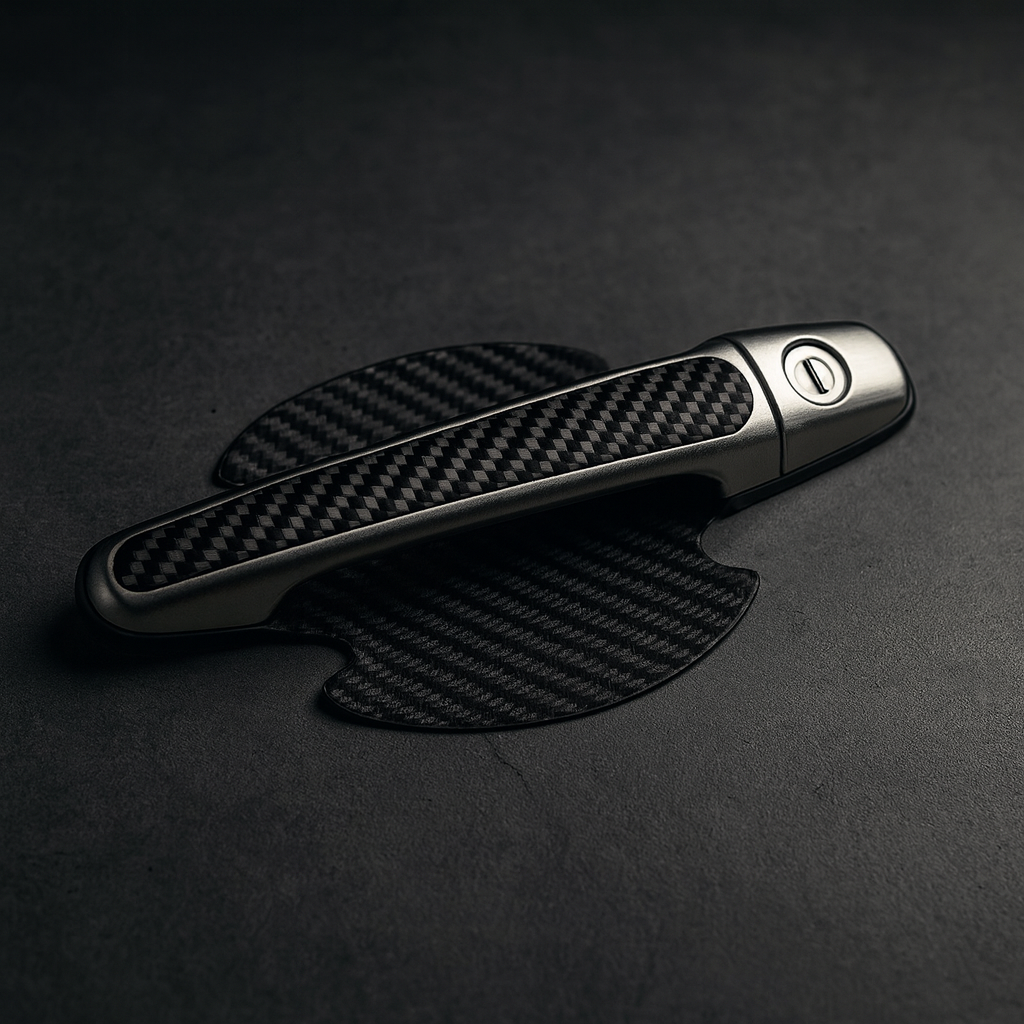 8PCS/SET Carbon Fiber Car Door Handle Protector Cover Inner Bowl Anti Scratch Sticker