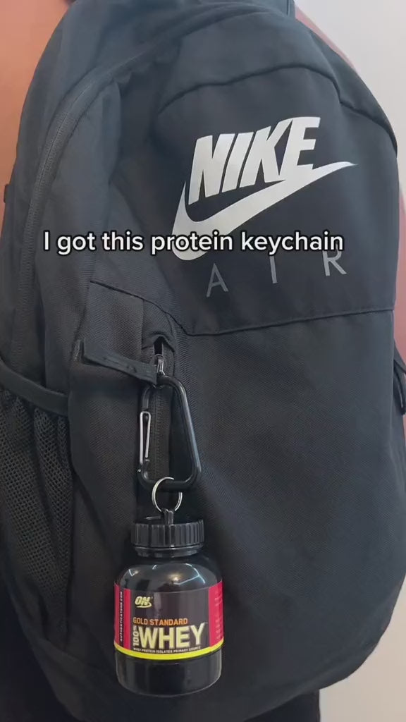 Protein Powder Container – Portable 30ml Supplement Dispenser with Keychain | Easy-to-Use for Gym, Fitness & Travel